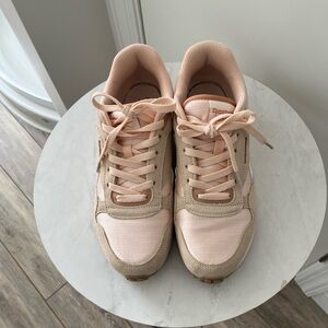 Blush Reebok sneakers